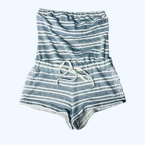 Guess brand, striped, terry cloth romper